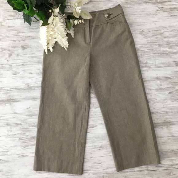 Ann Taylor Pants - Ann Taylor Capri Pants 0 Tan Brown Weave Texture